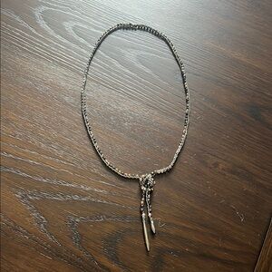 Stella & Dot Zoe Lariat Beaded with Knot Necklace